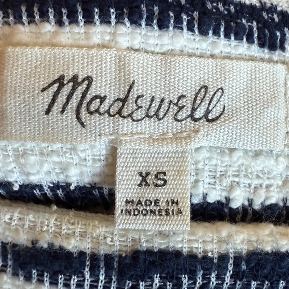 Madewell Texture & Thread Butterfly Top in Isley Stripe Women's Size XS - Picture 7 of 10